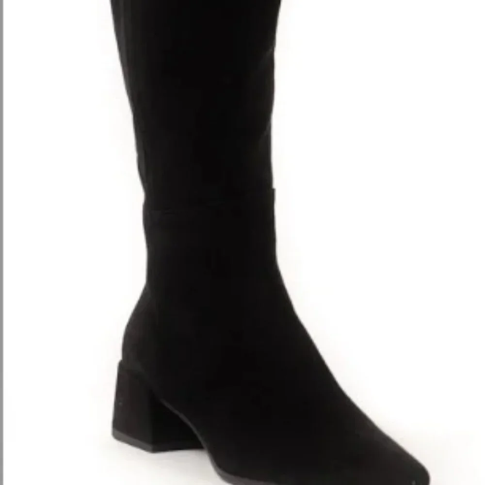 New Homers Artisan Knee Boot Black Suede